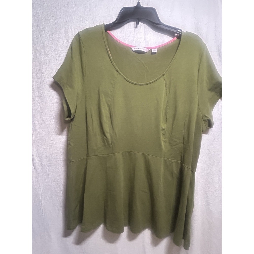 Isaac Mizrahi Live Shirt Womens XL Short Sleeve Scoop Neck Flowy Casual Top